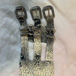 Cowboy snakeskin belt